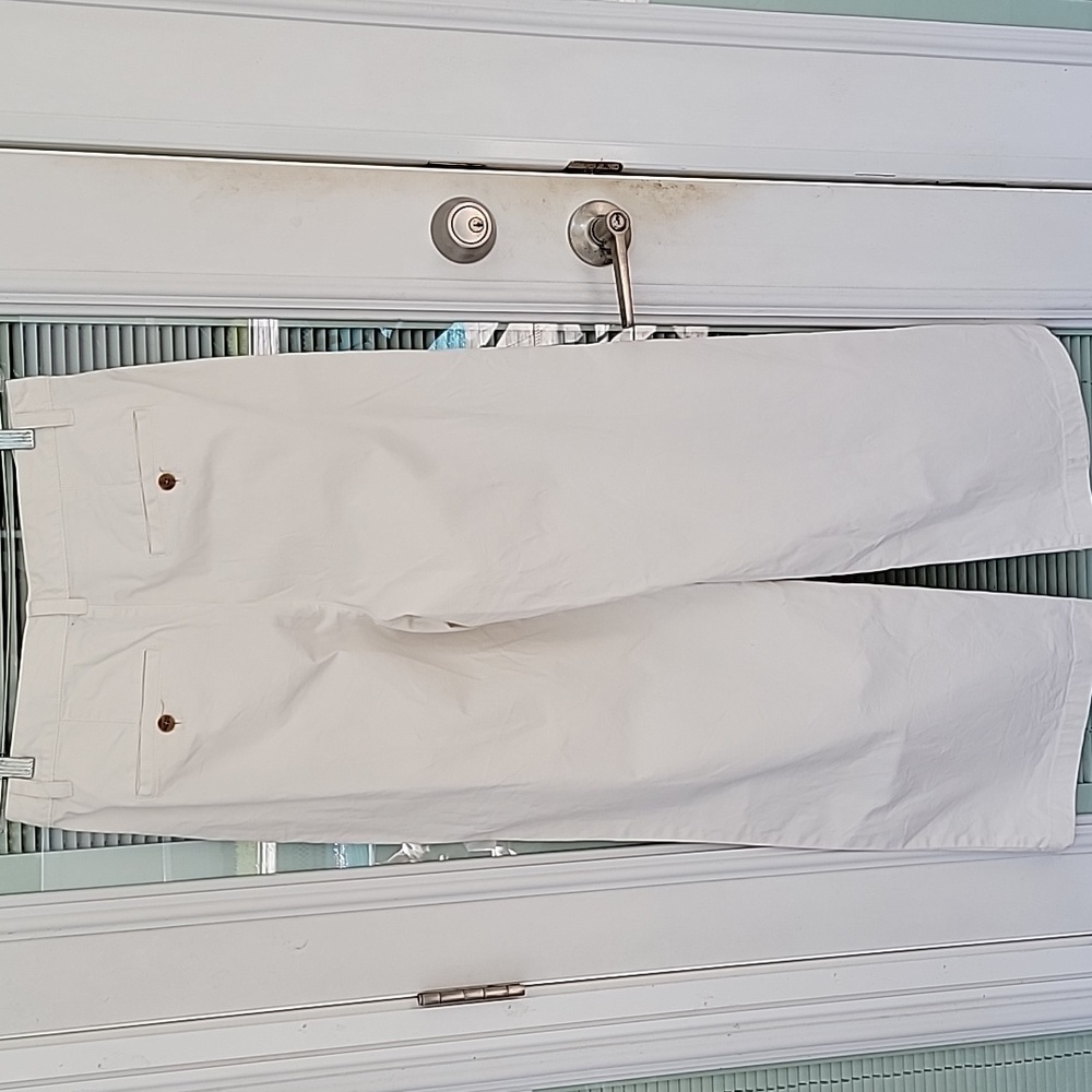 GAP High-Rise Pleated Wide-Leg Khaki Pants Sz 10 Color is New Off White - Picture 4 of 13